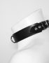 leather women's choker with buckle