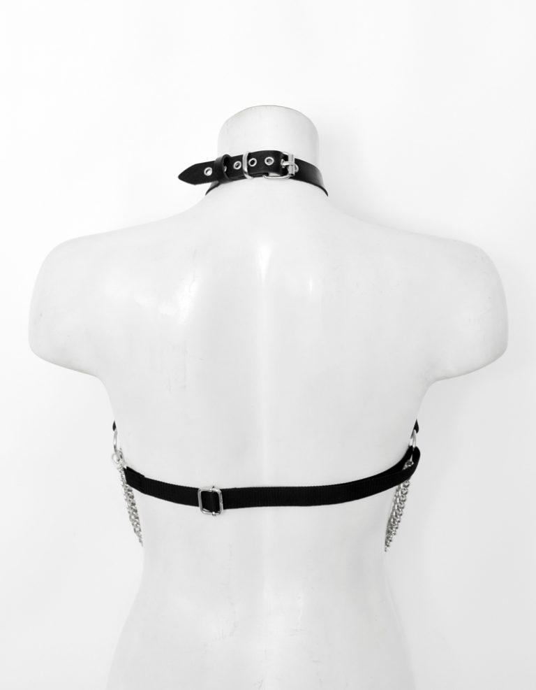 back strap of era chain harness with choker