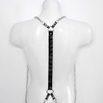 back strap chain harness made of genuine leather