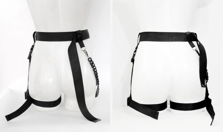waist belt harness with chains made of nylon