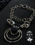 goth choker with big o rings and carbines