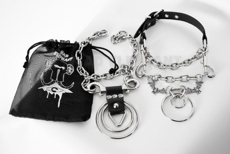 gothic rave collars made by madelephantshop