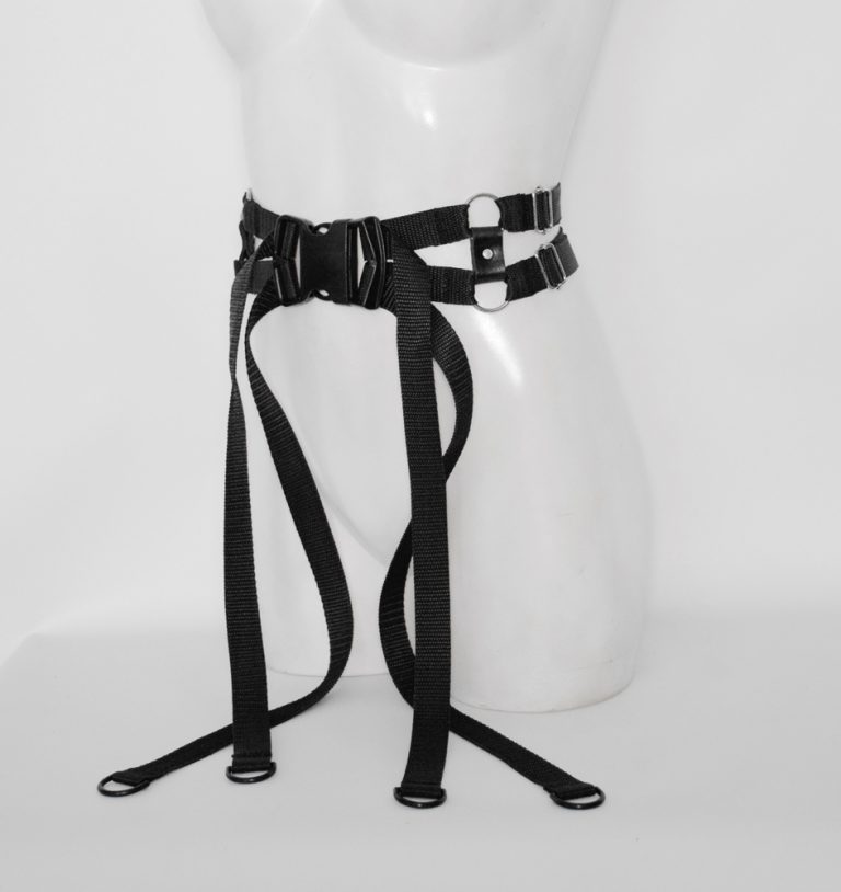 nylon waist harness with long straps and fastex buckle