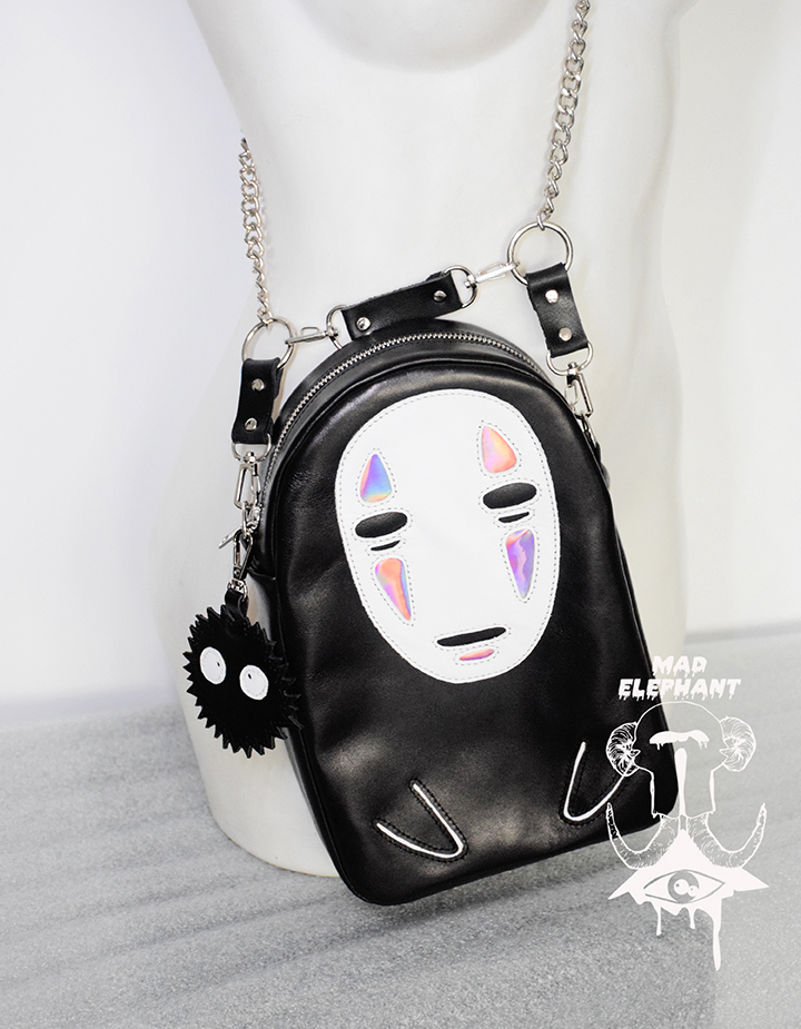 Leather Key Chain No Face - Spirited Away