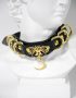 gold hardware choker made of real leather