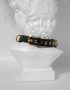 leather choker with buckle and eyelets